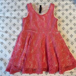 Lily Bleu Pink Lace Kids Formal Dress